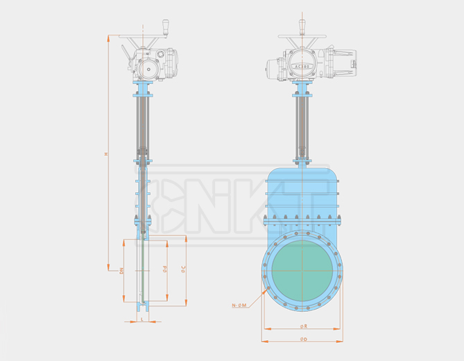 KMZ943X-10C/P電動暗板單向密封閘閥 KMZ943X-10C/P電動暗板單向密封閘閥