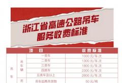 浙江省高速救援收費標準來了